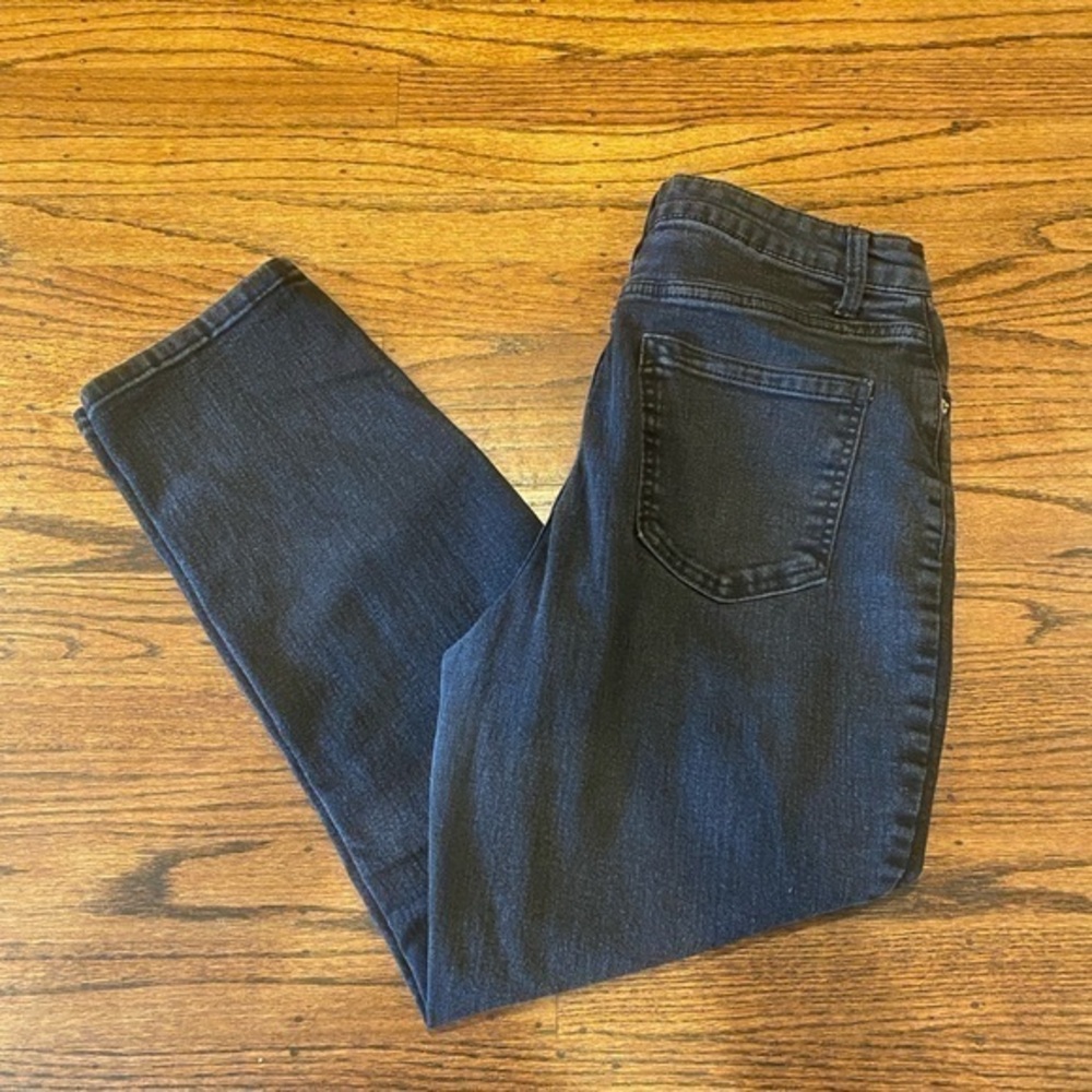 Charcoal black denim jeans 9  slim straight stretch No Boundries